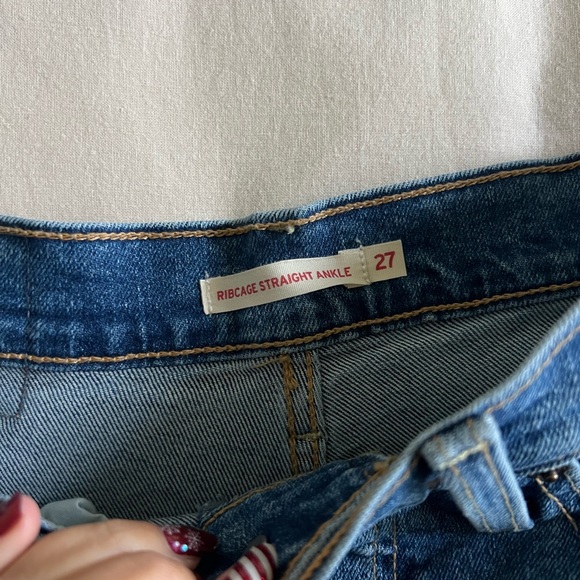 Levi's Denim Ribcage Straight Ankle - 27 - Picture 6 of 10
